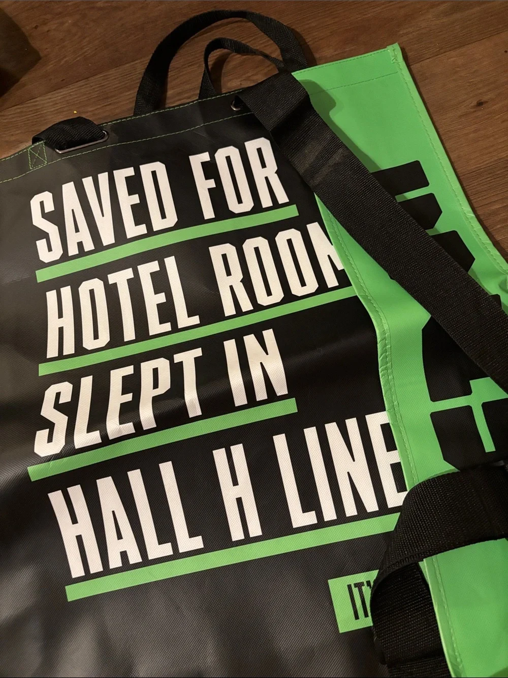 Comic con Black & Green Graphic Tote Bag - Unbranded